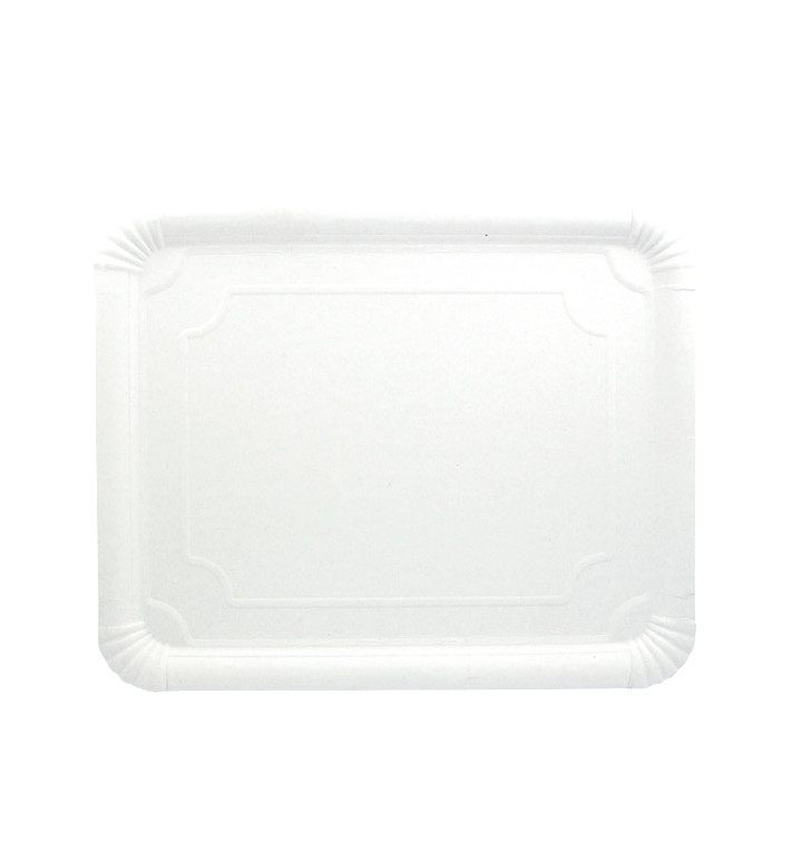 Plat rectangulaire en Carton Blanc 31x38 cm (200 Utés)