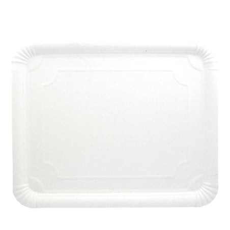 Plat rectangulaire en Carton Blanc 31x38 cm (200 Utés)