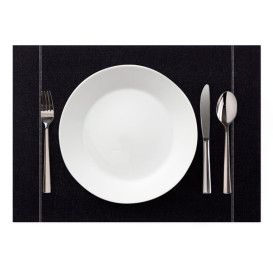 Set de Table "Day Drap" Noir 32x45cm (12 Utés)