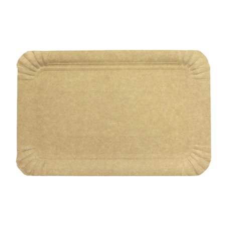 Plat rectangulaire en Carton Kraft 14x21 cm (100 Unités)