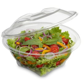 Saladier Rond avec charnière APET Transparent 750ml Ø175mm (200 Utés)