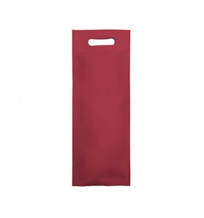 Sac Non-Tissé pour Bouteille Bordeaux 17+10x40cm (25 Utés)