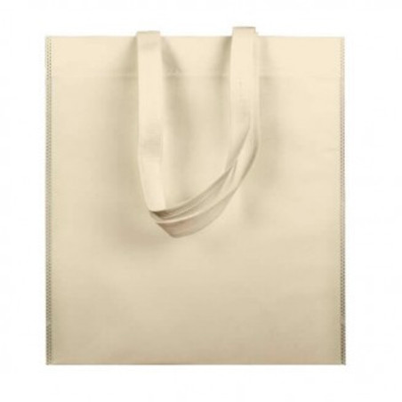 Sac Non-Tissé avec Anses Longues Crème 38x42cm (25 Utés)