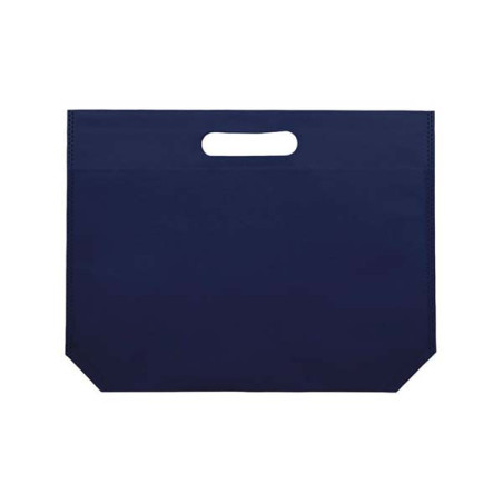 Sac Non-Tissé avec Anses Découpées Bleu Marine 34+8x26cm (25 Utés)