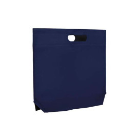 Sac Non-Tissé avec Anses Découpées Bleu Électrique 34+8x26cm (25 Utés)