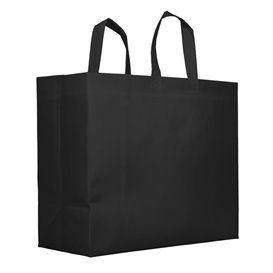 Sac Grand Non-Tissé PREMIUM Noir 45+12x40cm (25 Utés)