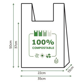 Sac à Bretelles 100% Compostable 35x50cm (100 Utés)