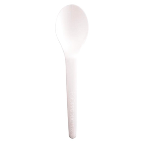 Petite Cuillère Amidon de Maïs CPLA Blanc 12 cm (2000 Utés)