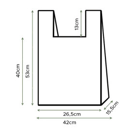 Sac à Bretelles 70% Recyclé 42x53cm 50µm (100 Utés)