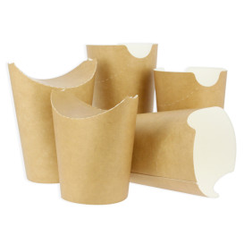 Gobelet Carton Ingraissable Effet Kraft avec Rabat 16Oz/480ml (1000 Utés)