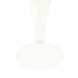 Flûte Champagne Plastique Pied Blanc 140ml 2P (20 Utés)