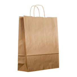 Sac en Papier Kraft Marron avec Anses 100g 44+15x46cm (200 Utés)