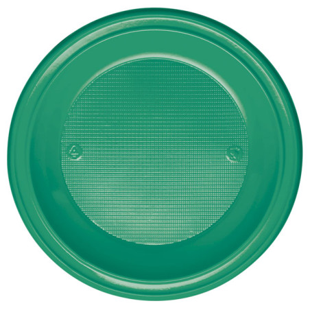 Assiette Plastique PS Creuse Vert Ø220mm (30 Unités)