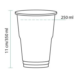 Gobelet Plastique PET Cristal 350ml Transparent (1.150 Utés)