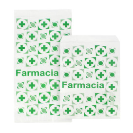 Sac Papier Blanc Pharmacie 12+6x20cm (250 Utés)