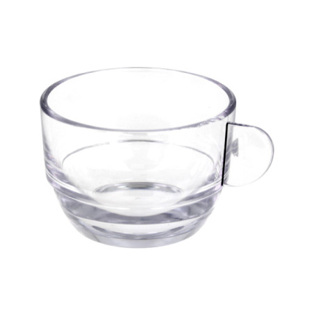 Tasse Réutilisable Durable SAN “Cappuccino” Transparente 166ml (36 Utés)