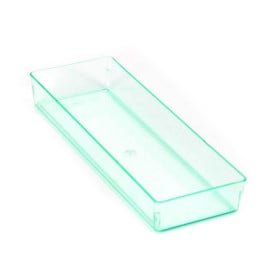 Plat plastique "Water Green" 13,1x4,6 cm (12 Unités)