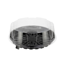 Cloche à Plateau Gâteaux APET Transparent Ø20x6cm (10 Utés)