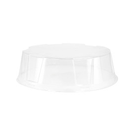 Cloche à Plateau Gâteaux APET Transparent Ø21x6cm (180 Utés)