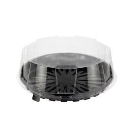 Cloche à Plateau Gâteaux APET Transparent Ø28,5x6cm (120 Utés)