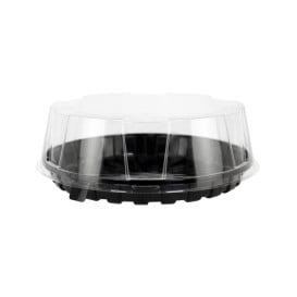 Cloche à Plateau Gâteaux APET Transparent Ø28,5x6cm (120 Utés)