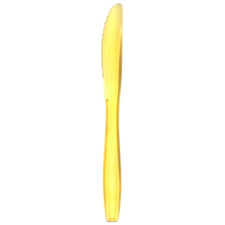 Couteau Plastique PS Premium Jaune 190mm (50 Utés)