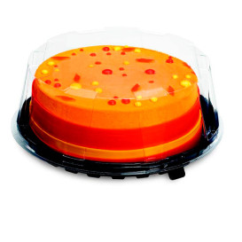 Cloche à Plateau Gâteaux APET Transparent Ø21x8cm (180 Utés)