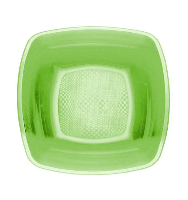 Assiette Plastique Réutilisable Creuse vert citron PP 180mm (300 Utés)