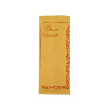 Enveloppe Porte-Couverts avec Serviettes "Buon Appetito" (125 Utés)