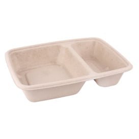 Boîte Canne à Sucre PLA 2C 820ml 23x18x3cm (300 Utés)