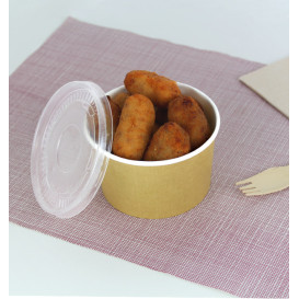 Pot en Carton Kraft avec couvecle PP 16 Oz/473ml (500 Utés)