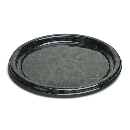 Assiette en Plastique Rond Marbré 26 cm (250 Utés)