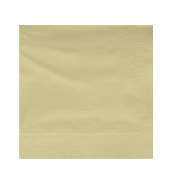 Serviette Papier à Cocktail 20x20cm Crème (100 Utés)