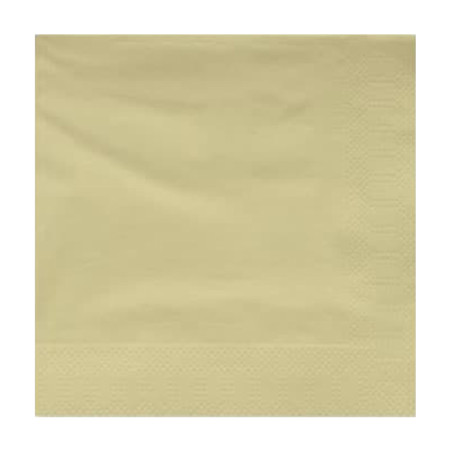 Serviette Papier à Cocktail 20x20cm Crème (100 Utés)