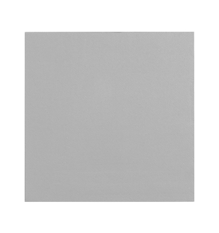 Serviette Papier Gris 2E Molletonnée 33x33cm (50 Utés)