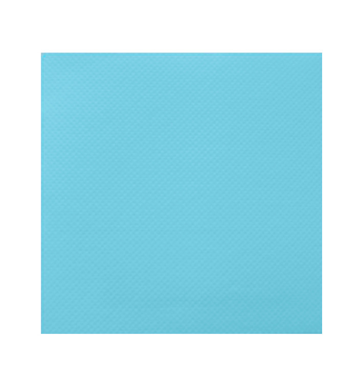 Serviette Papier Turquoise 2E Molletonnée 33x33cm (1.200 Utés)