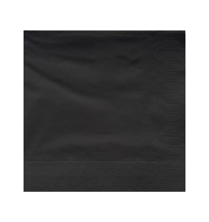 Serviette en Papier Ouate 40x40cm Noir (1200 Utés)