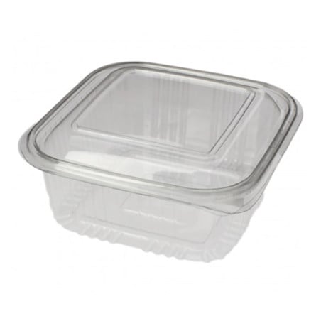 Coque Carrée avec charnière PET 500ml (900 Utés)