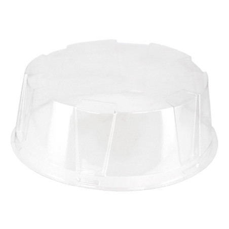 Cloche à Plateau Gâteaux APET Transparent Ø24x8cm (160 Utés)