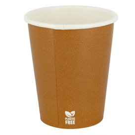 Gobelet en Carton sans Plastique 7 Oz/210ml "Caramel" Ø7cm (50 Unités)