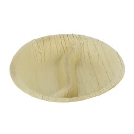 Assiette Ronde en Feuilles de Palmier 2C 9x8cm (10 Unités)