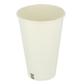 Gobelet en Carton sans Plastique 12 Oz/360ml Blanc Ø8cm (50 Unités)