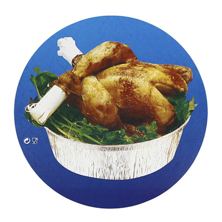 Couvercle Carton Récipient Rond poulet 935 et 1400 ml (500 Unités)