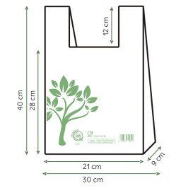 Sac à Bretelles Home Compost “Be Eco!” 30x40cm (2.000 Utés)