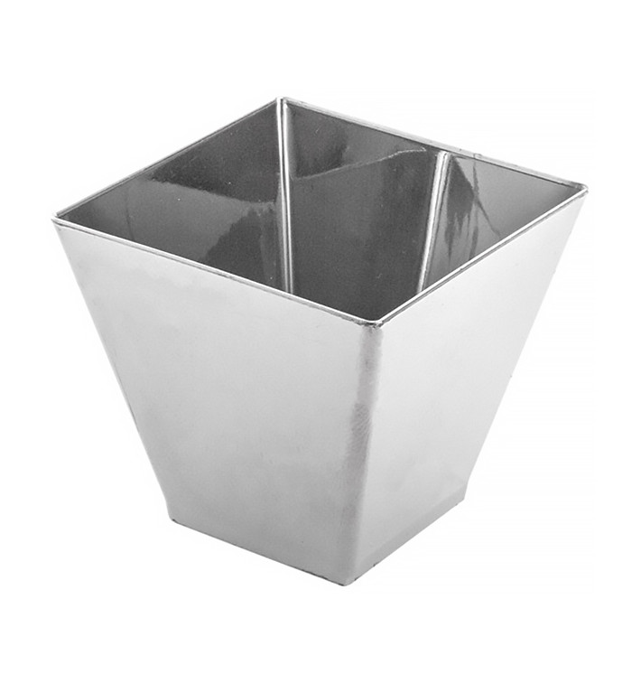 Verrine Dégustation Argenté Grand 7x7x5,5cm (500 Unités)