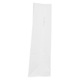 Sac en papier Kraft Blanc sans anses 50g/m² 12+8x24cm (1.000 Unités)