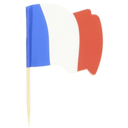 Pique en Bois Drapeau "France" 65mm (14.400 Unités)