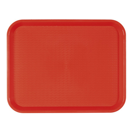 Plateau PP Fast Food Rouge 27,5x35.5cm (1 Uté)