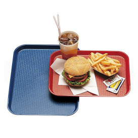 Plateau en Plastique Fast Food Rouge 35,5x45,3cm (1 Uté)