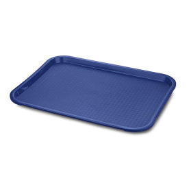 Plateau en Plastique Fast Food Bleu 35,5x45,3cm (12 Utés)